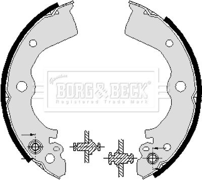 BORG & BECK stabdžių trinkelių komplektas BBS6226